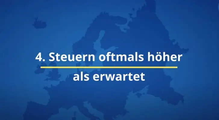 Steuern oftmals höher als erwartet