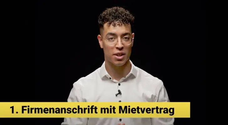 Firmenanschrift mit Mietvertrag